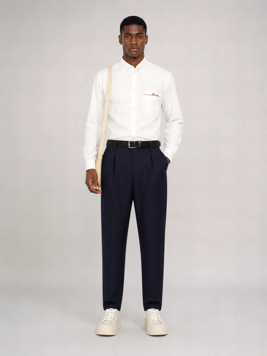 Marni Embroidered Cotton Shirt