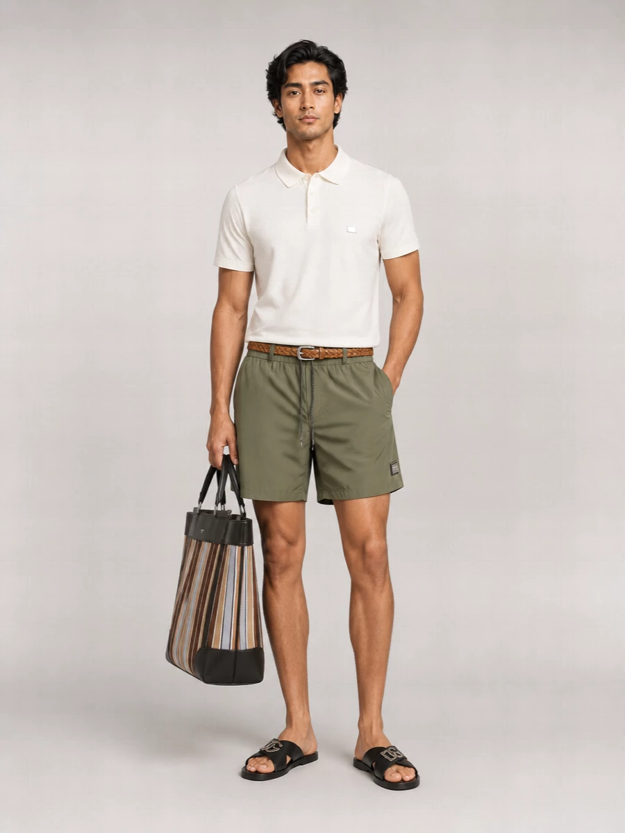 Dolce&Gabbana Logo-Appliqué Swim Shorts