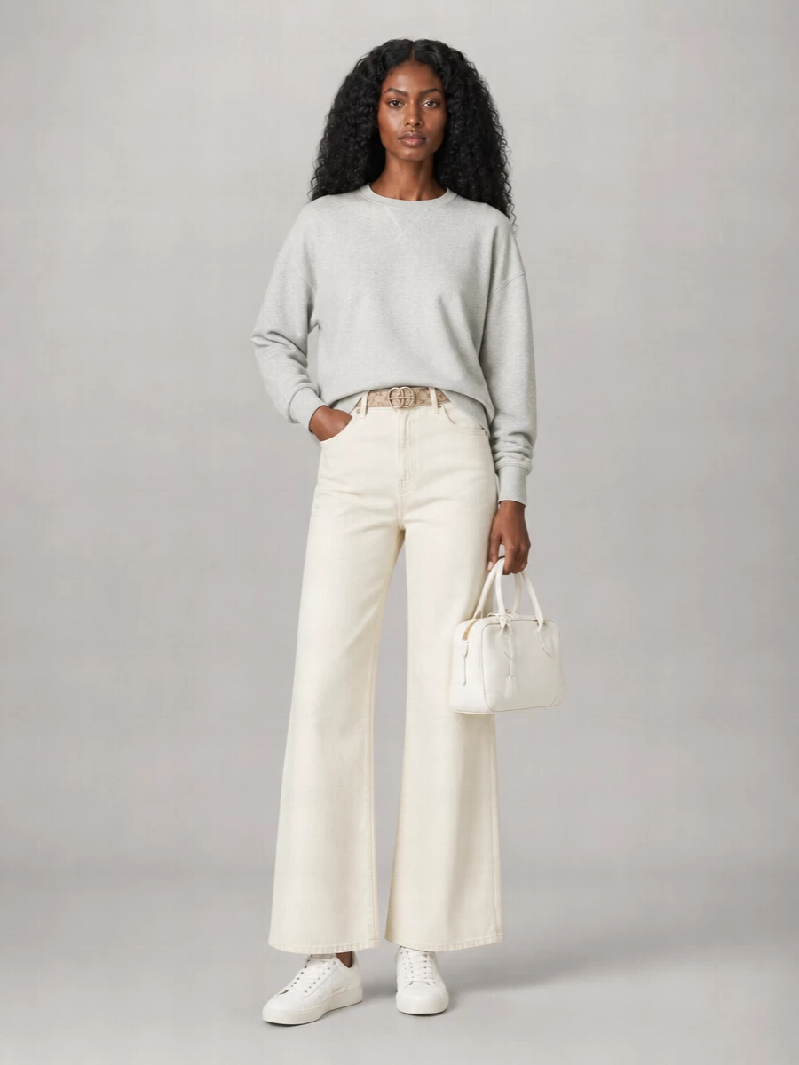 Golden Goose Crystal Embellished Oversized Cotton Crewneck Sweatshirt