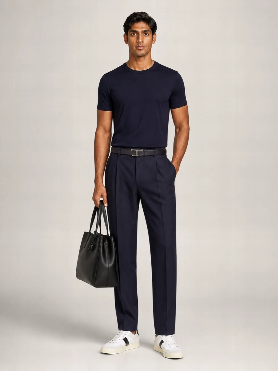 Tom Ford Logo Embroidered Crew Neck T-Shirt