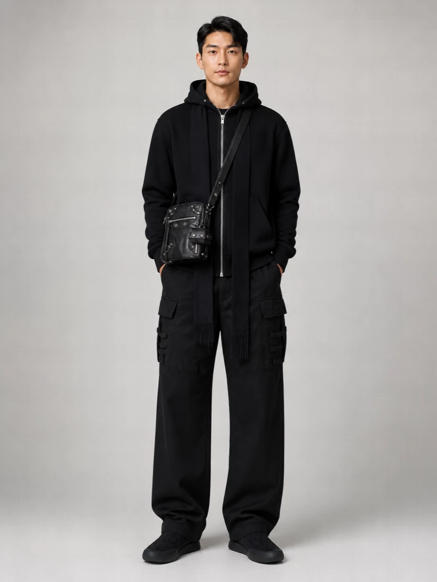 Rick Owens Drkshdw Cotton Zip-Up Hoodie