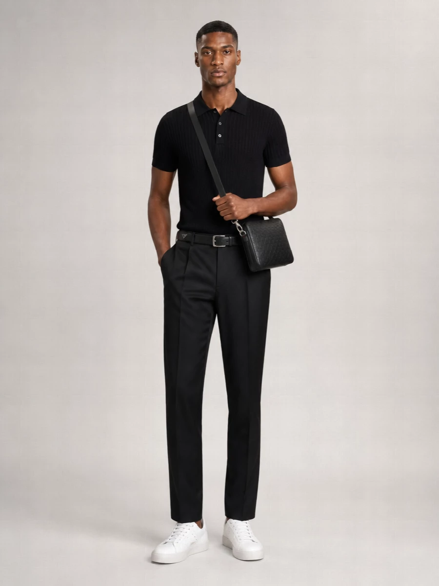 Golden Goose Virgin Wool Pleated Straight-Leg Trousers