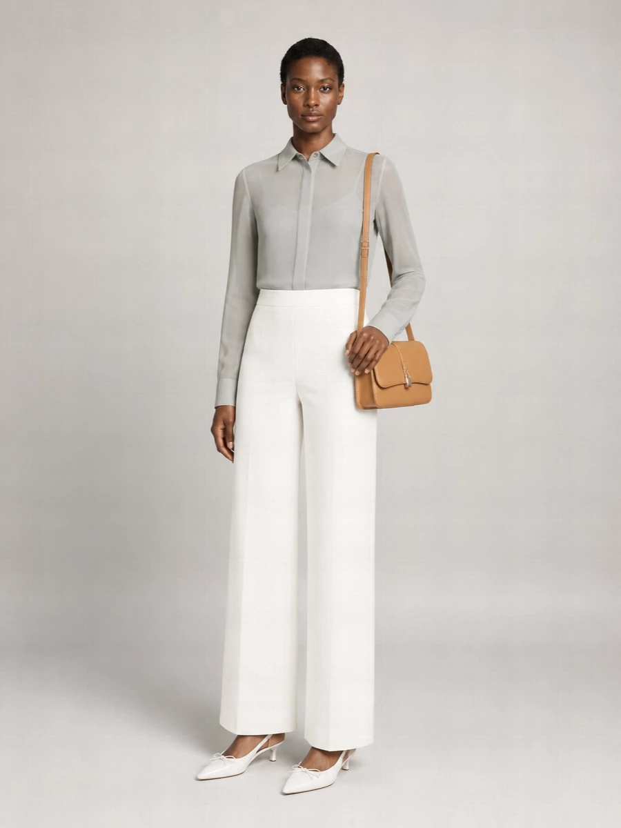 Max Mara Silk Long-Sleeve Shirt