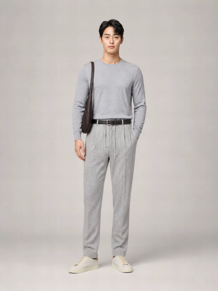 Brunello Cucinelli Cashmere Silk Linen Crewneck Sweatshirt
