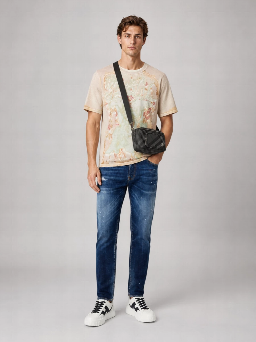 Hogan Leather Logo Patch Low-Top Sneakers