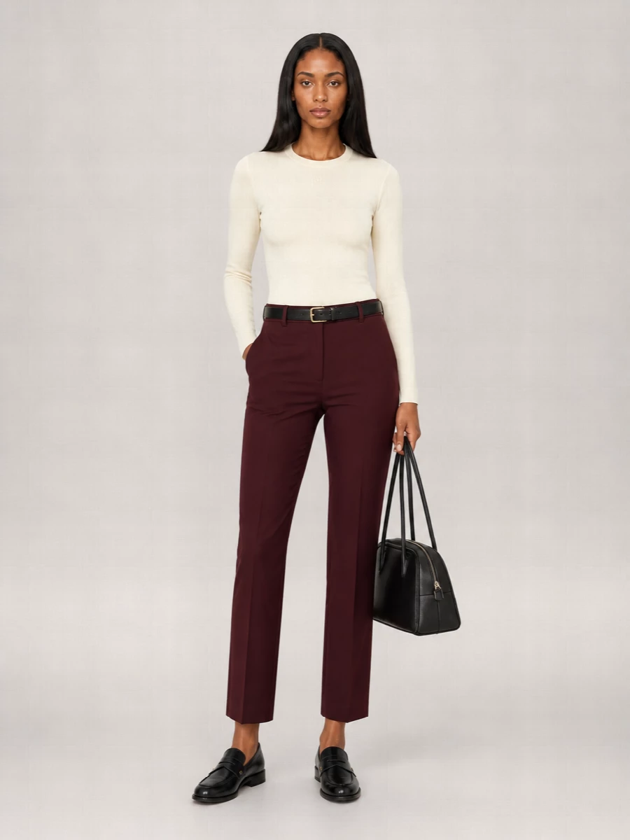 S Max Mara Straight-Leg Suit Trousers