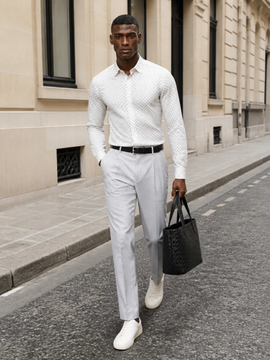 Tom ford shirt pleated trousers summer outfit