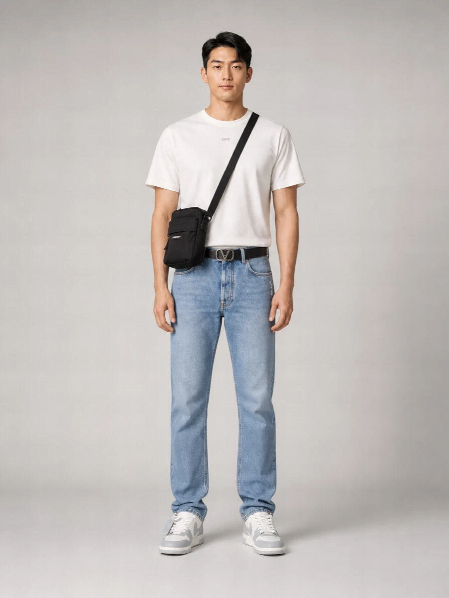 Off-White Straight-Leg Trousers