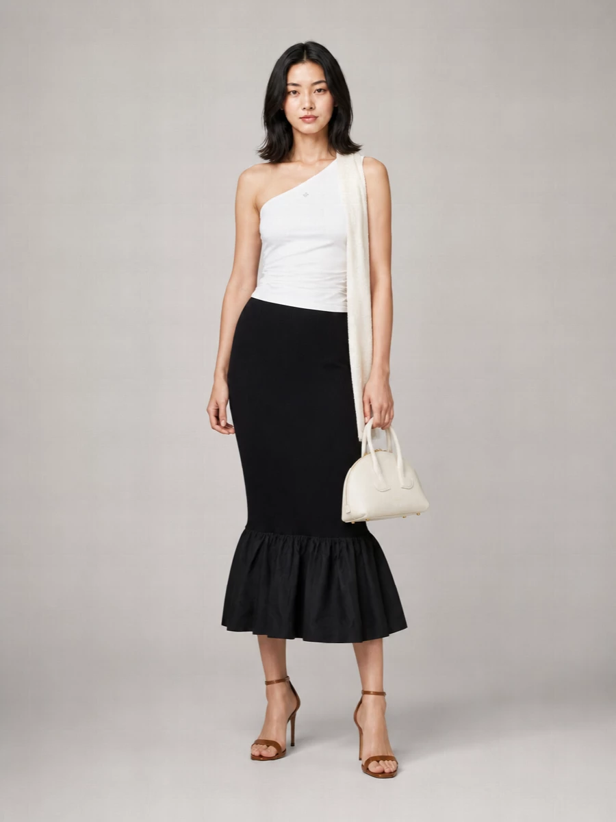 Patou Cotton One-Shoulder Top