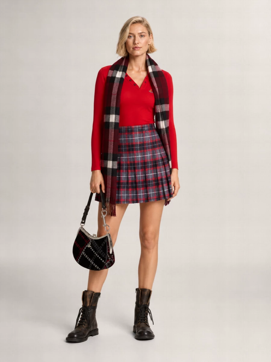 Vivienne Westwood virgin wool pleated skirt