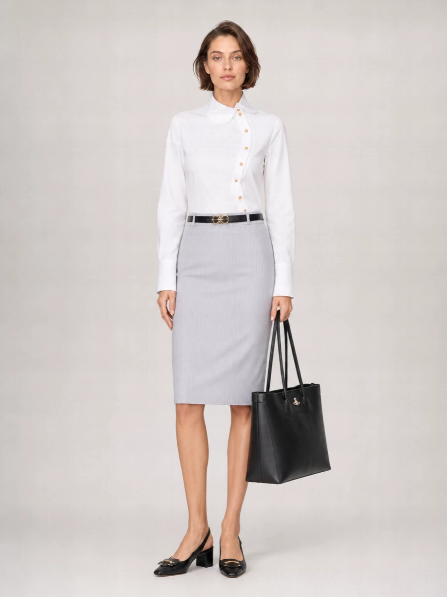 Vivienne Westwood Cotton Midi Pencil Skirt
