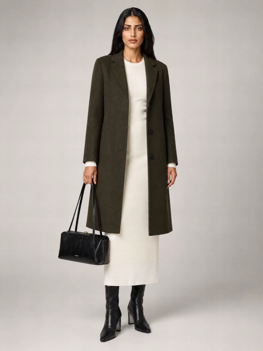Jil Sander Wool Slim-Fit Knee-Length Coat