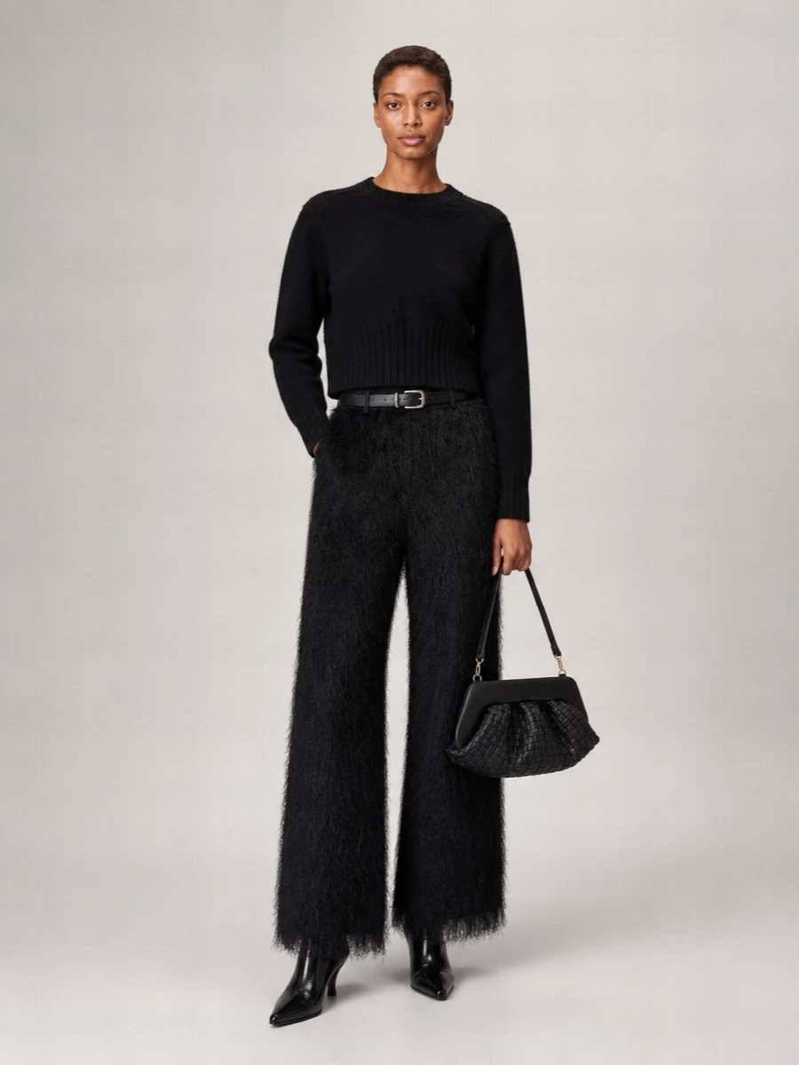 Loulou Studio Fringed Wide-Leg Trousers