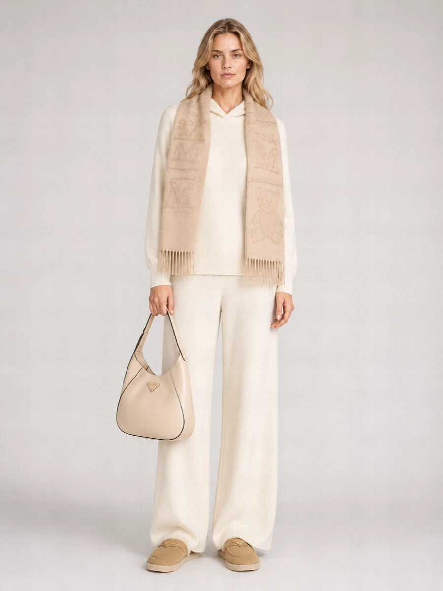 Max Mara Cashmere Hooded Ribbed Hem Sweater