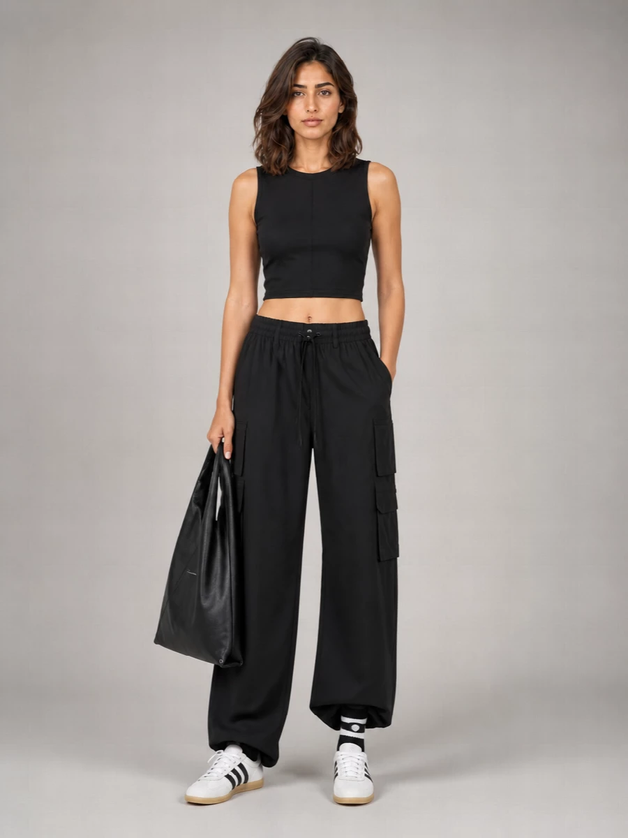 Y-3 Wide-Leg Cargo Trousers
