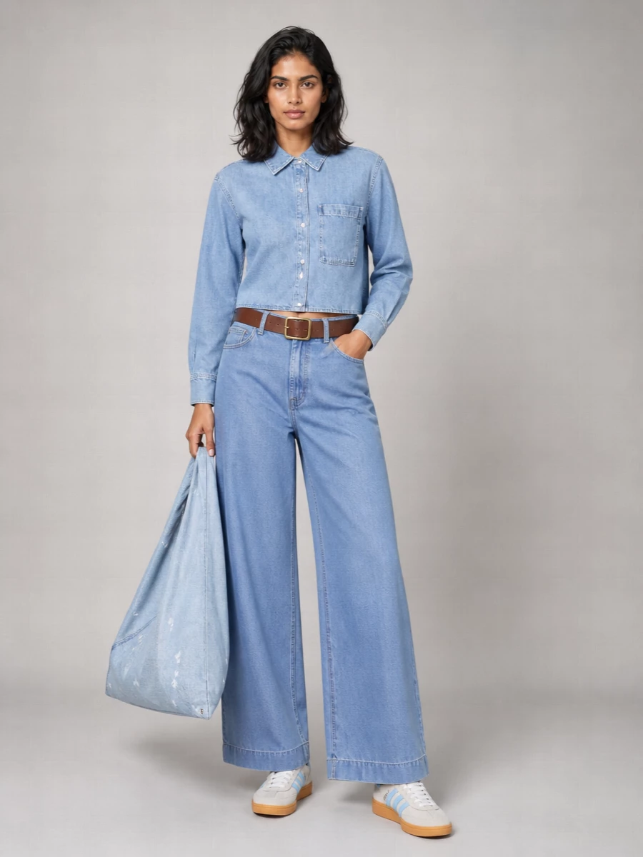 7 For All Mankind Cropped Shirt