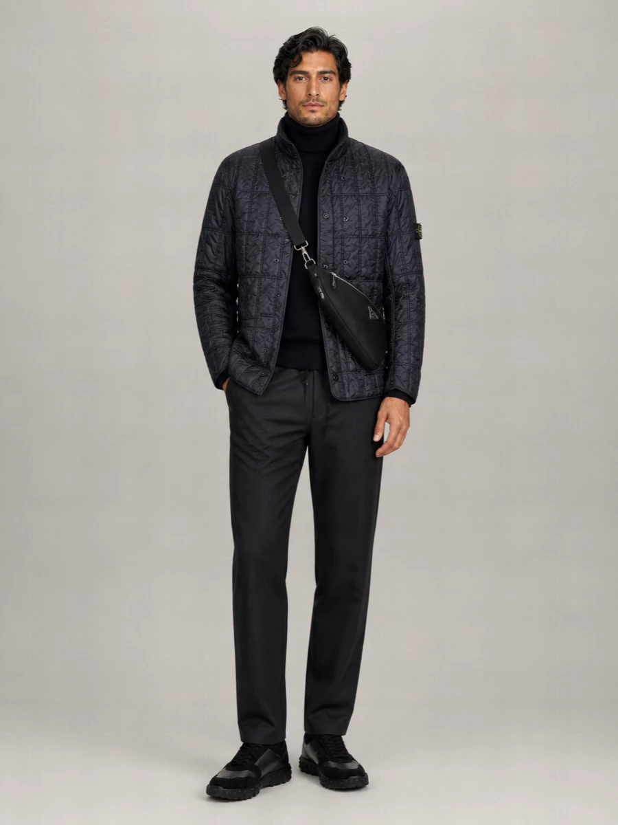 Stone Island Cashmere Ribbed Zip Jacket