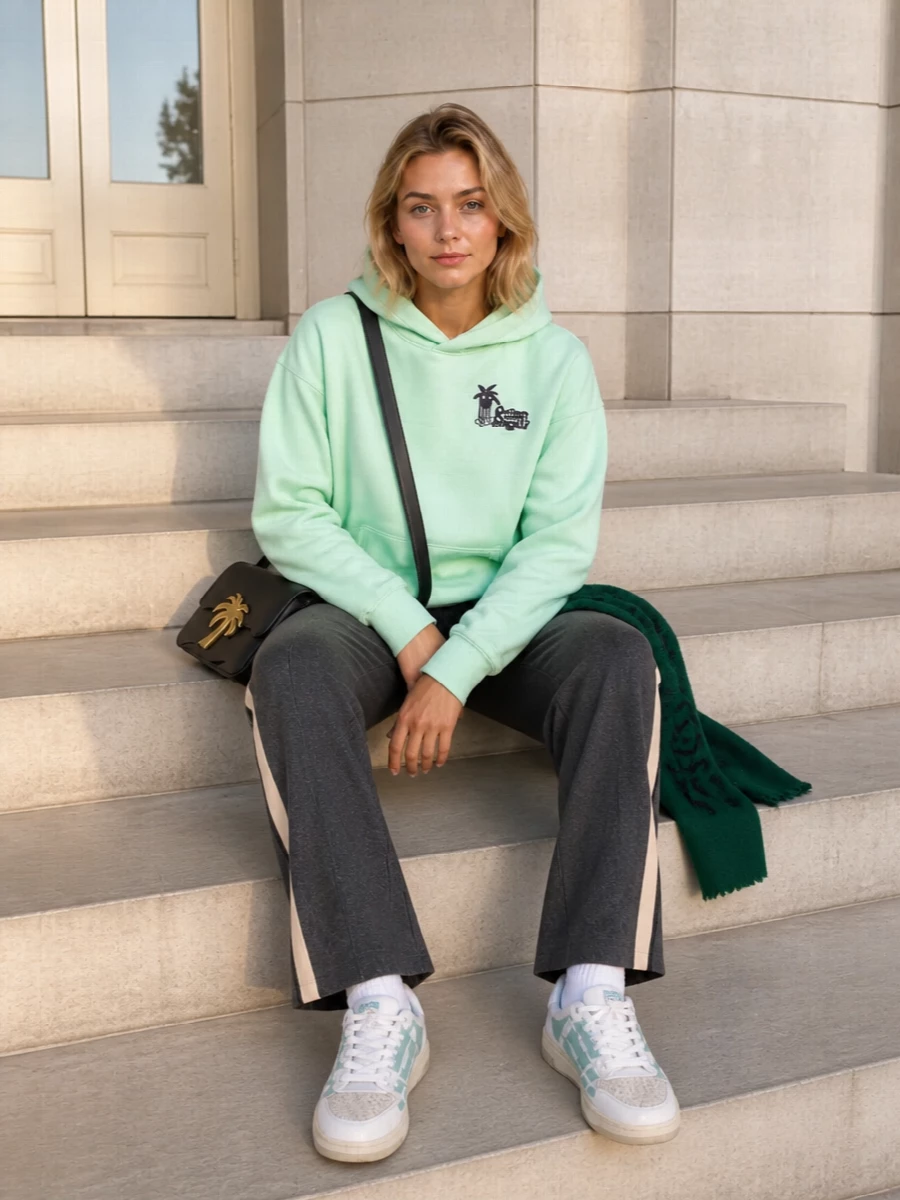 Palm angels hoodie track pants amiri sneakers
