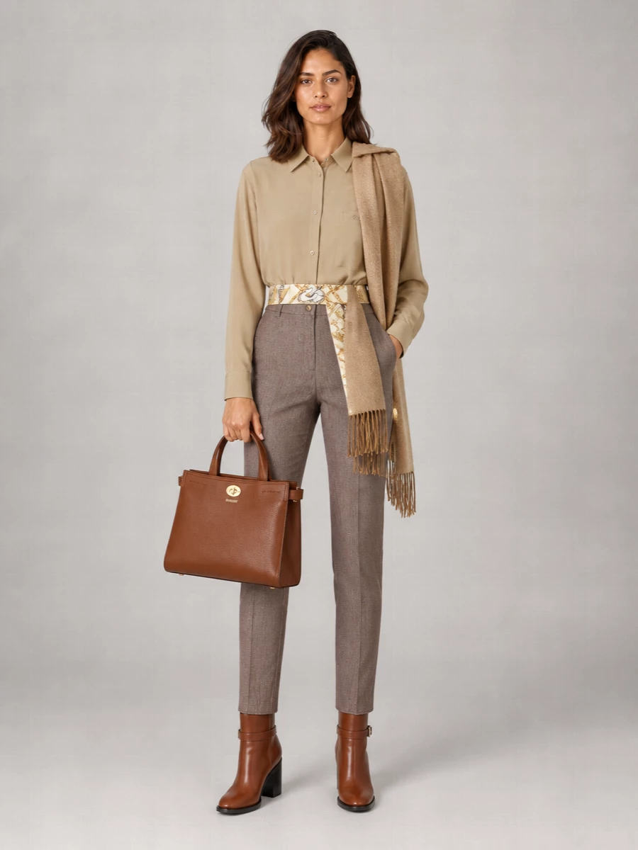 Burberry Silk Long-Sleeve Shirt Dress