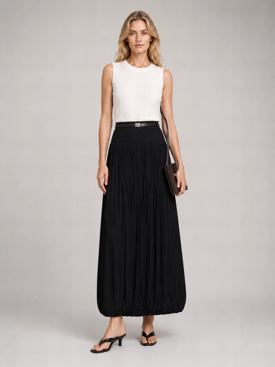 Totême Draped Midi Skirt