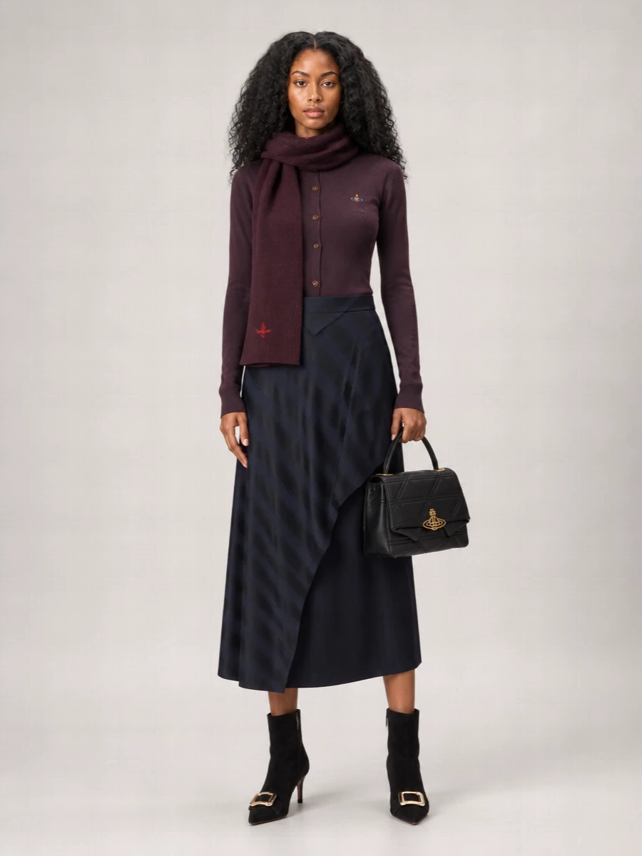 Vivienne Westwood Wool Crewneck Long-Sleeve Cardigan