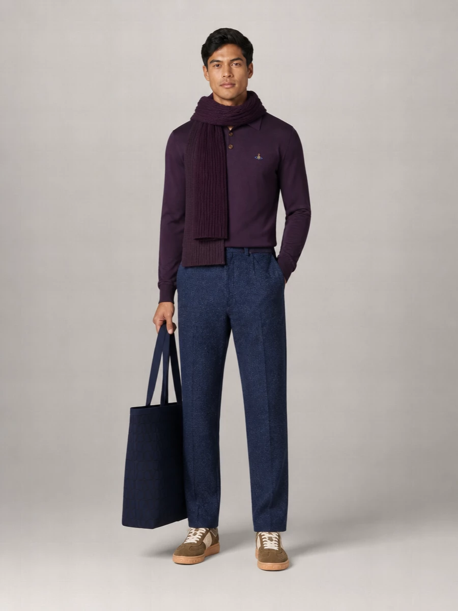Vivienne Westwood Wool Long-Sleeve Polo Sweater