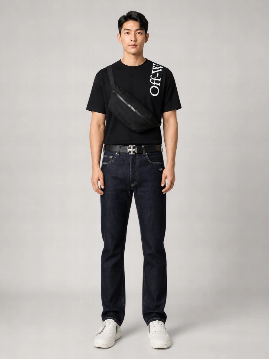 Off-White Cotton Logo-Print Short-Sleeve T-Shirt