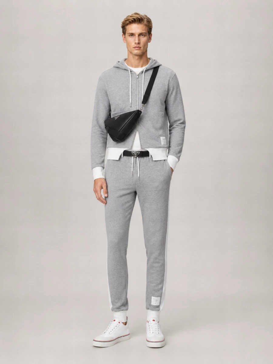Thom Browne Cotton Zip-Up Hoodie