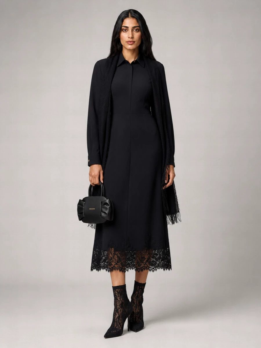 Alberta Ferretti Asymmetric Wrap Midi Dress