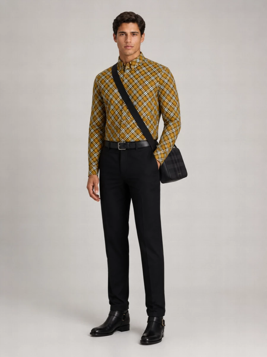 Burberry Checked Cotton Shirt