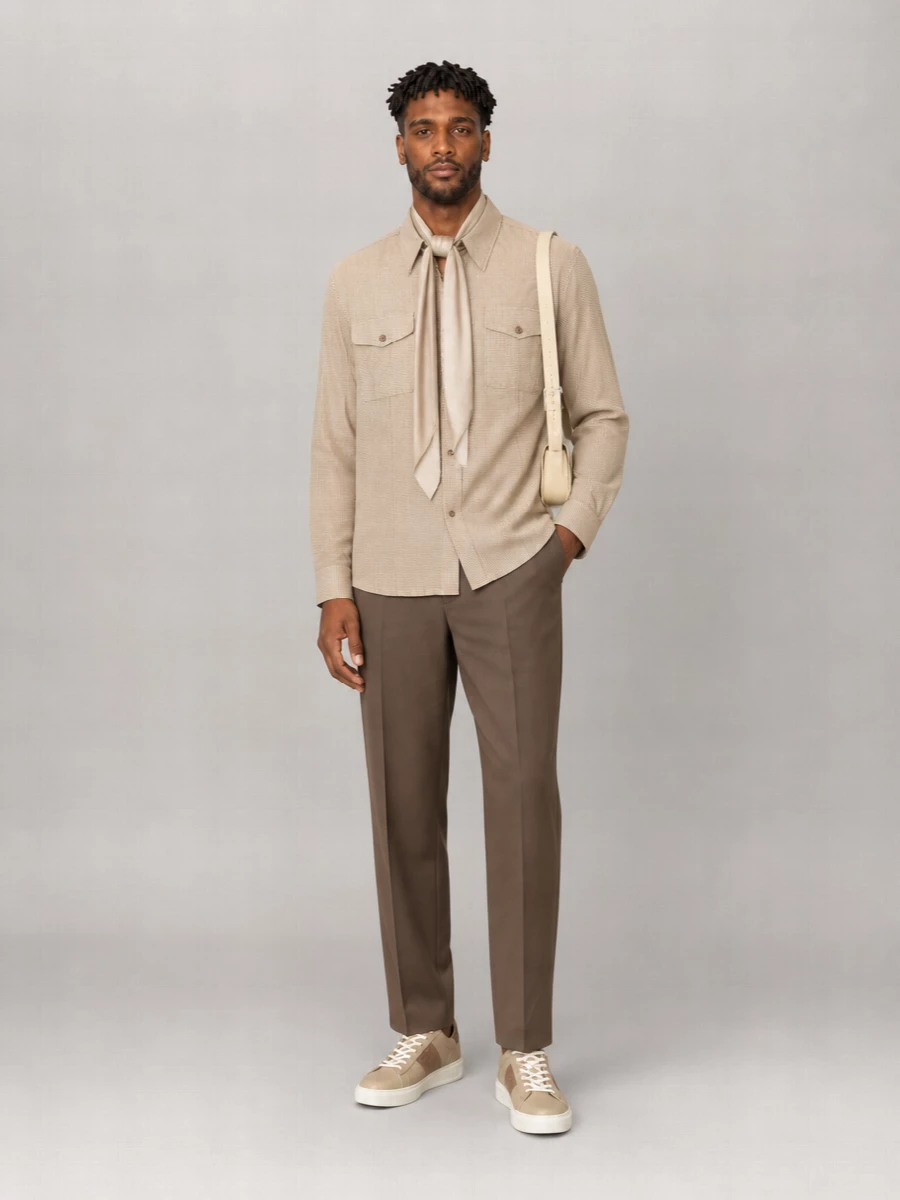Our Legacy Silk Cotton Checked Long-Sleeve Shirt