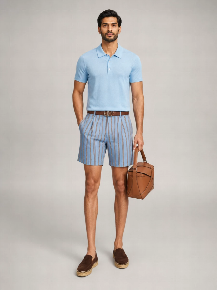 Tom Ford Silk Printed Pleated Tailored Shorts