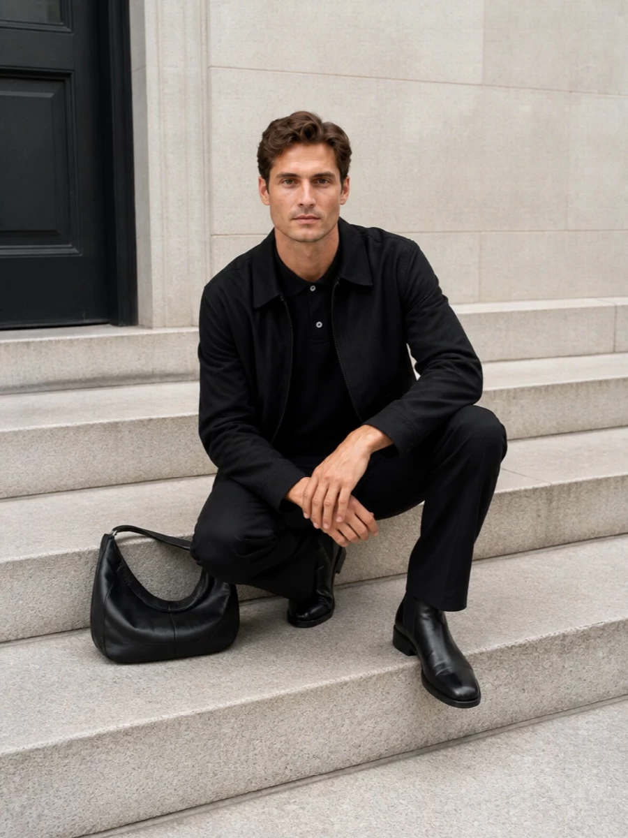 Our legacy black jacket boots outfit