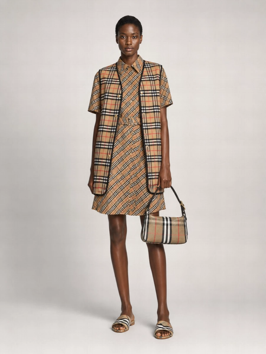 Burberry Embroidered Cashmere Sleeveless Jacket