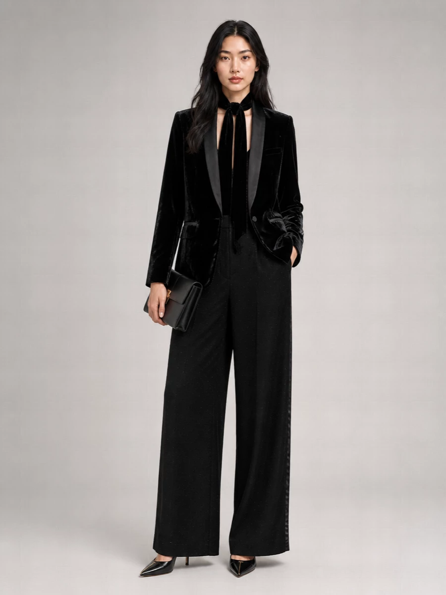 Forte Forte velvet shawl-lapel suit jacket