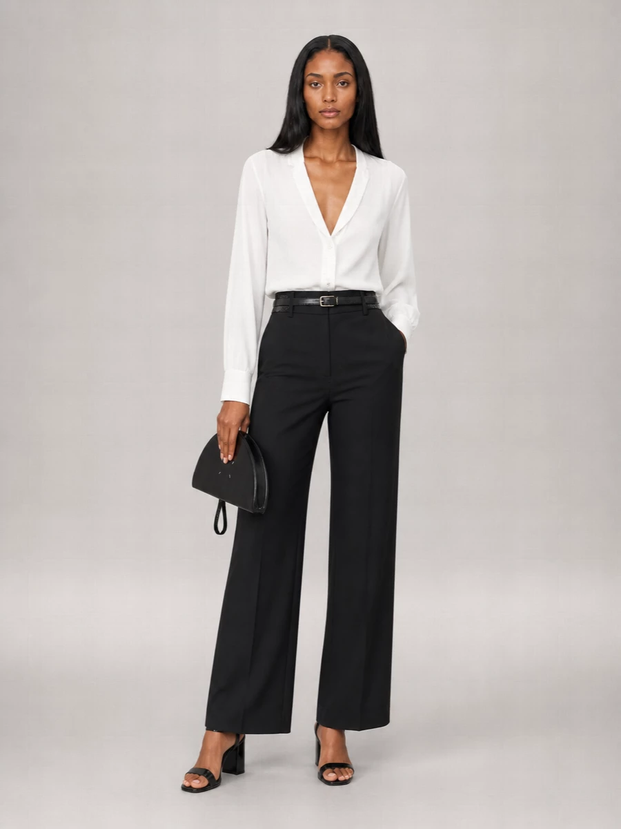 Maison Margiela Wide-Leg Pleated Suit Trousers