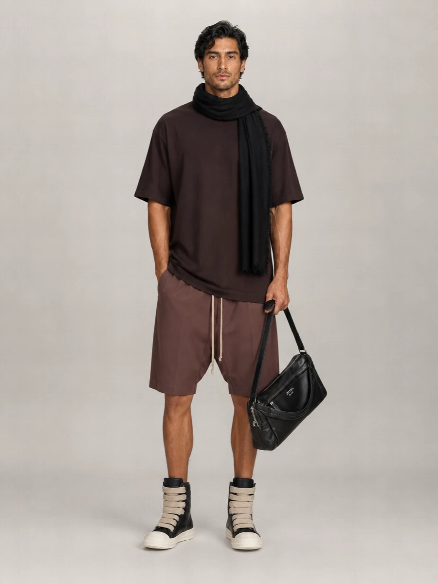 Rick Owens Cotton Rick S Pods Low-Rise Knee-Length Bermuda Shorts