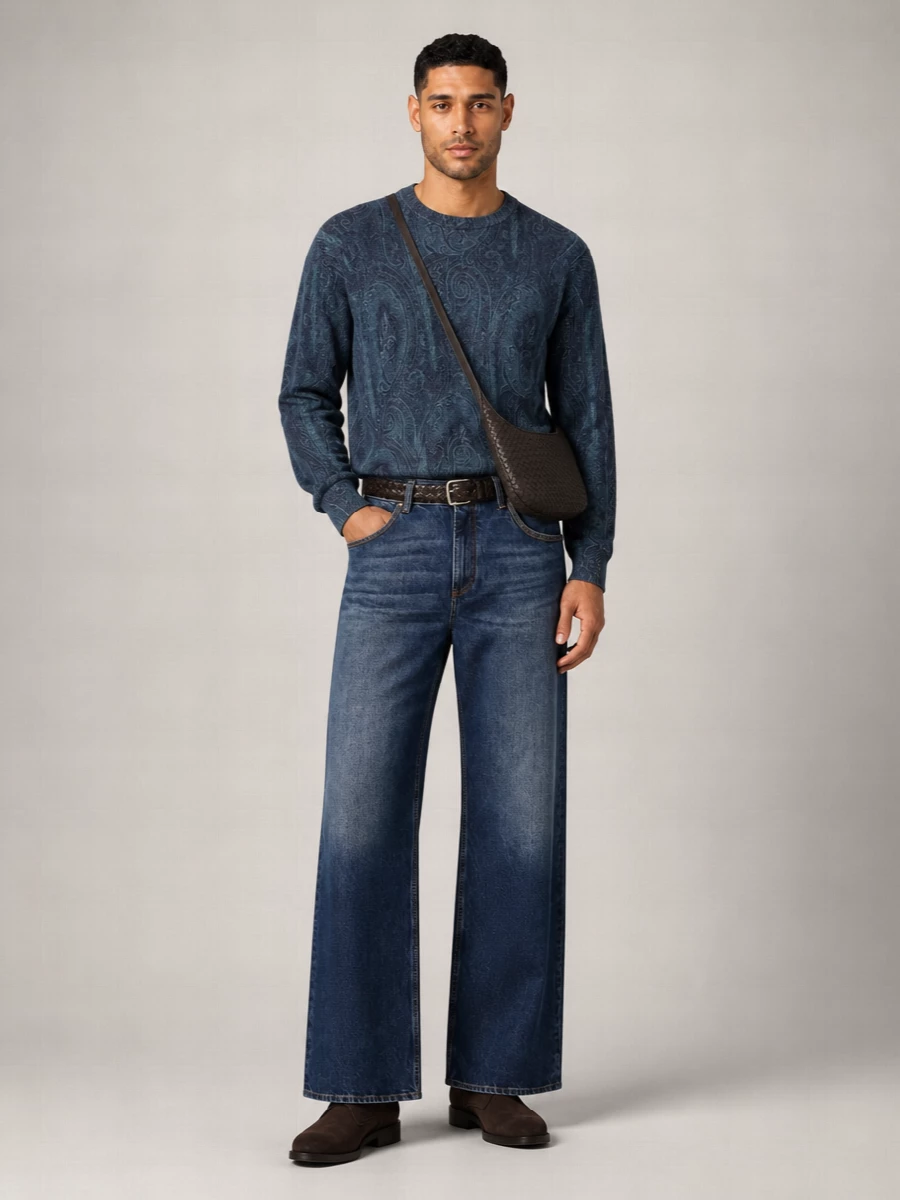 Etro Denim High-Rise Straight-Leg Jeans