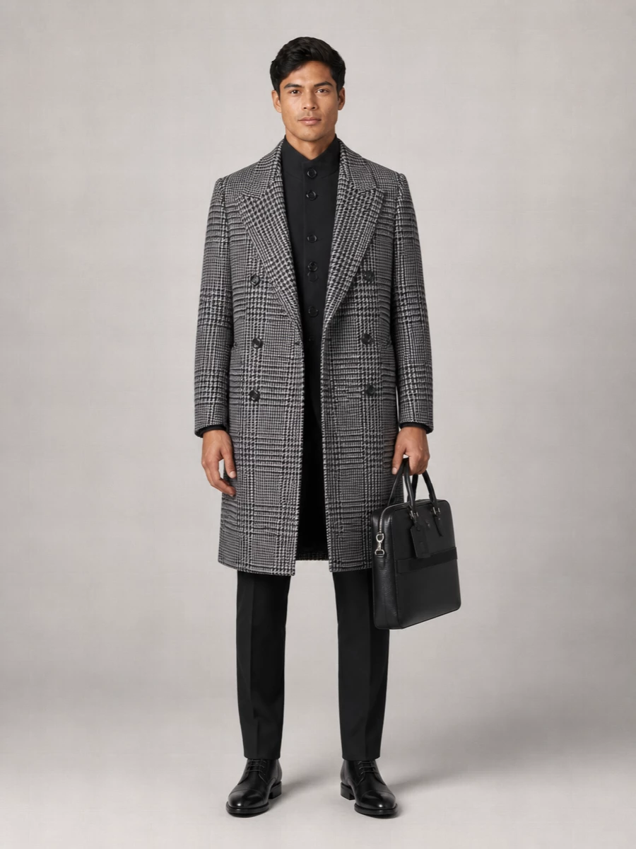 Emporio Armani Double Breasted Long Coat