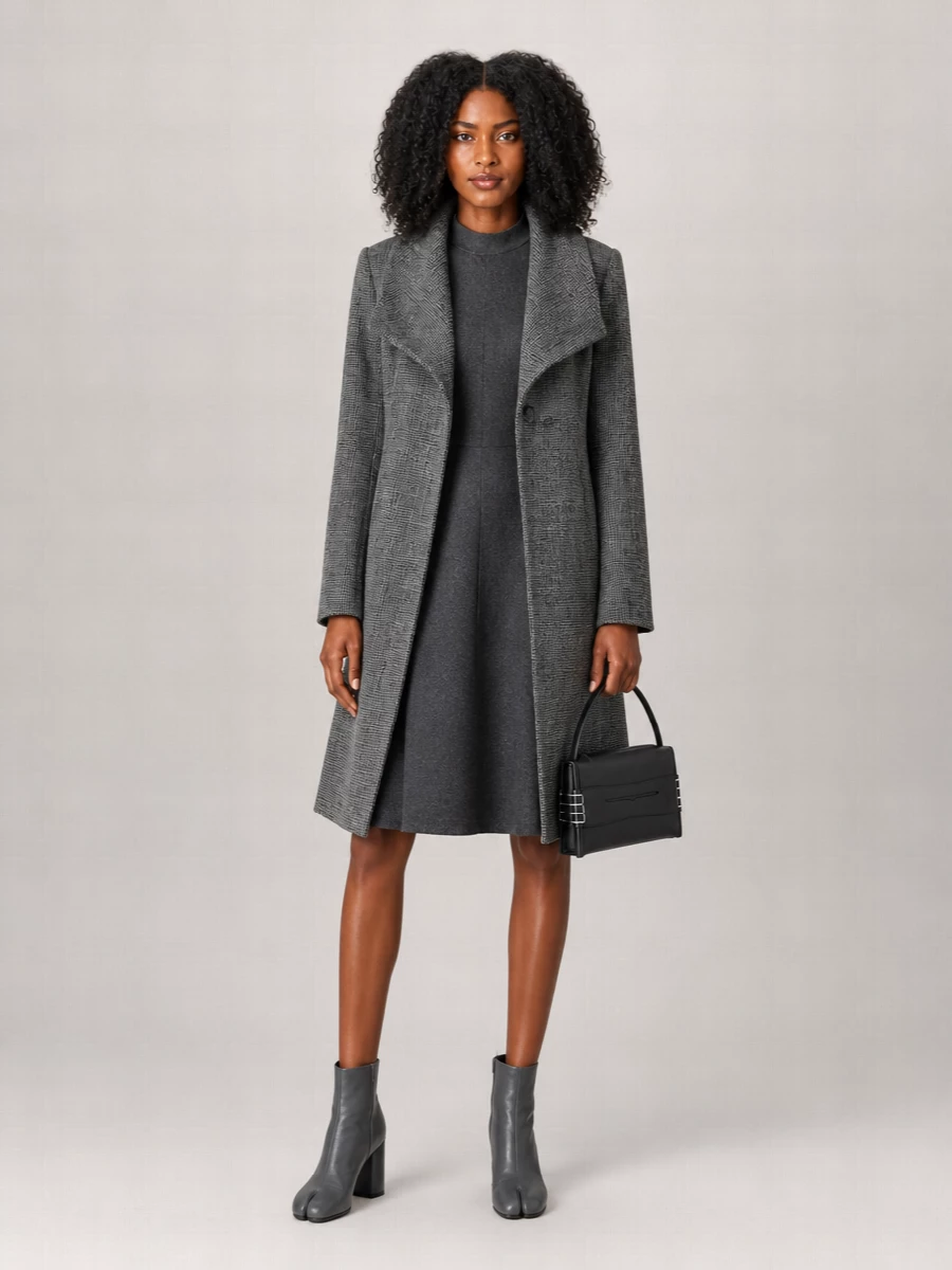 Junya Watanabe Wool Asymmetric Single Breasted Coat