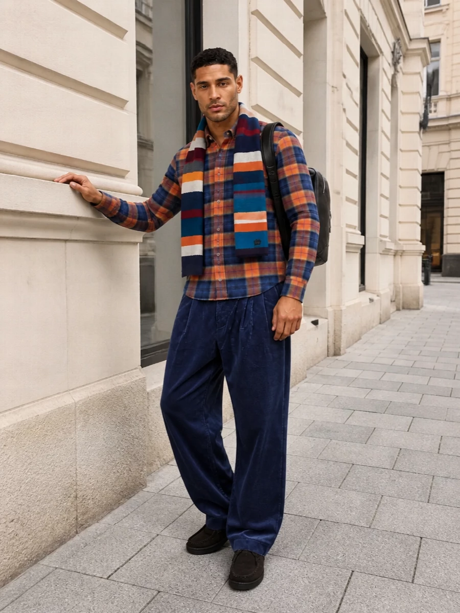 Paul smith plaid shirt corduroy trousers outfit
