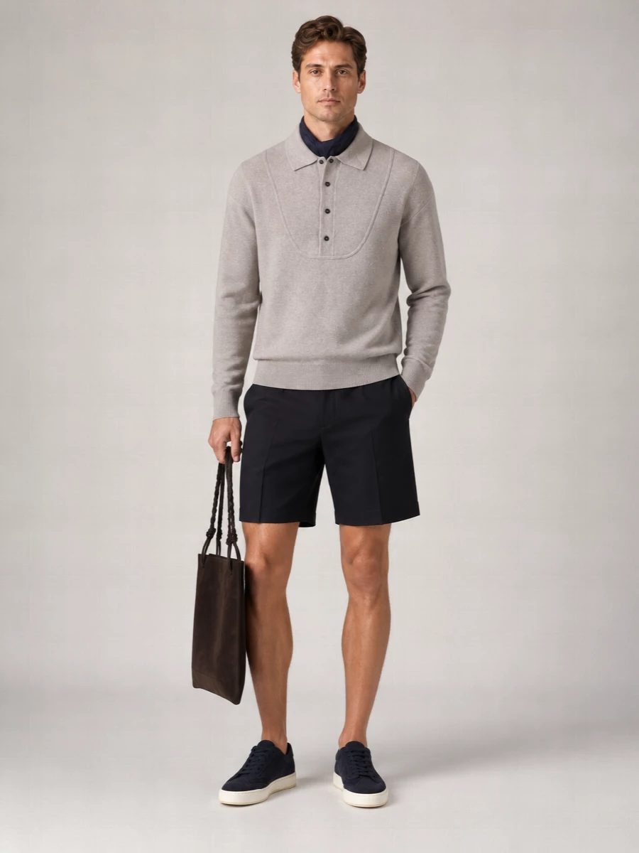 Jacquemus Linen Wide-Leg High-Rise Chino Shorts
