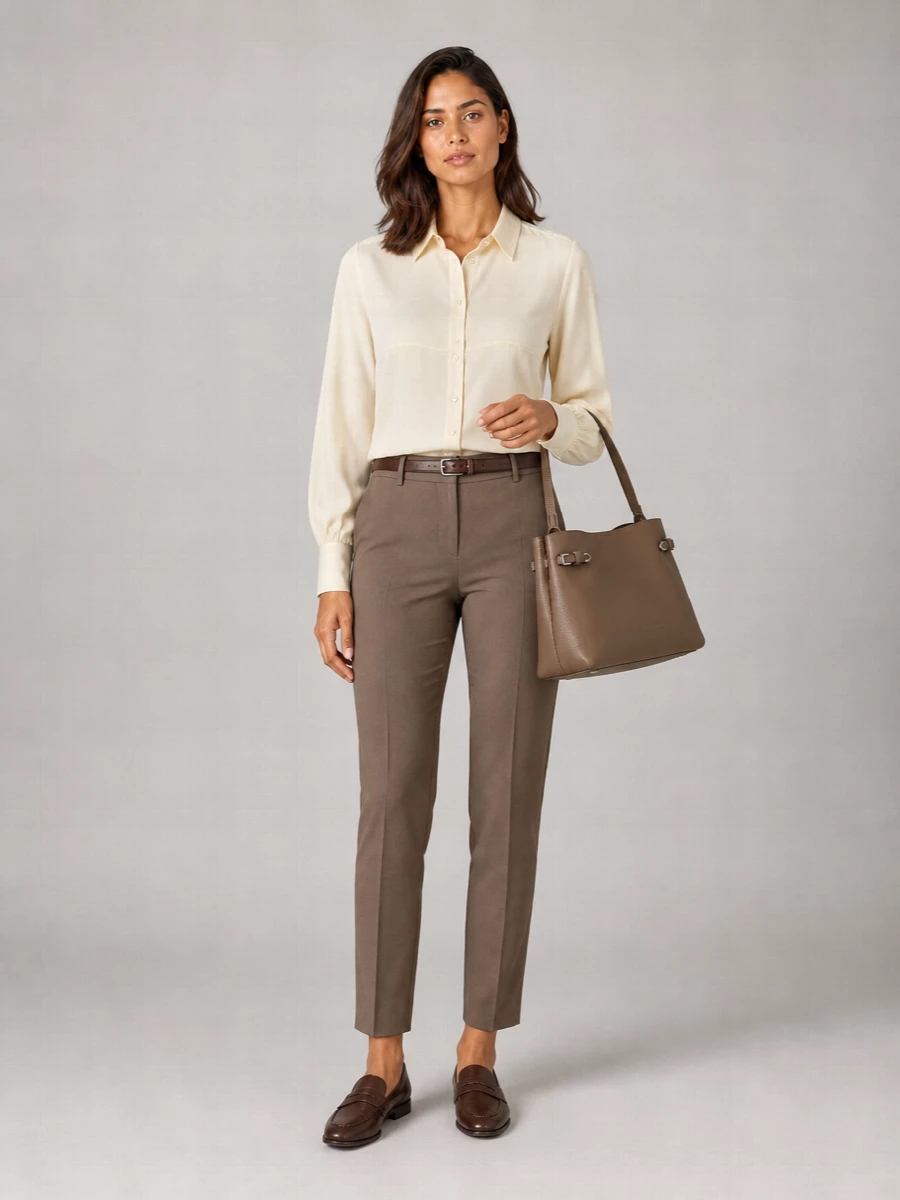 Brunello Cucinelli Stretch Cotton Tailored Trousers