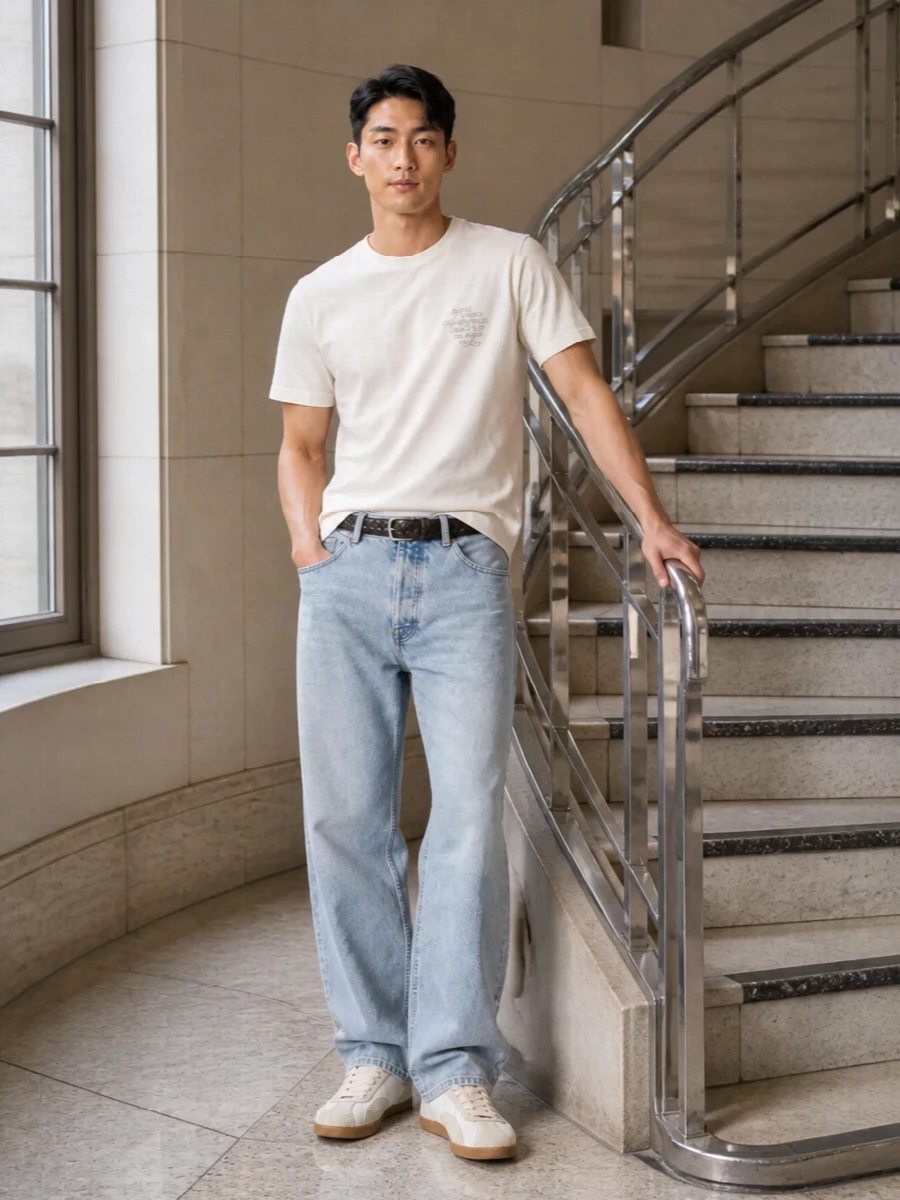 Les deux cream tee drole de monsieur jeans