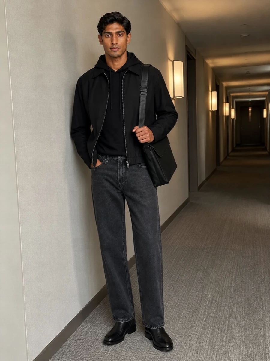 Our legacy black jacket jeans ankle boots outfit