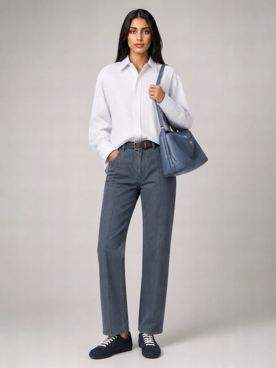 Prada Denim Straight-Leg Trousers
