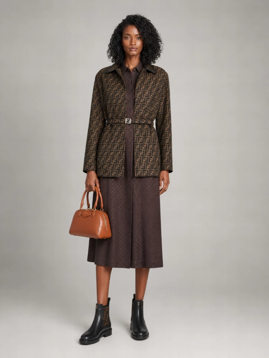Fendi Canvas Single-Breasted Jacket
