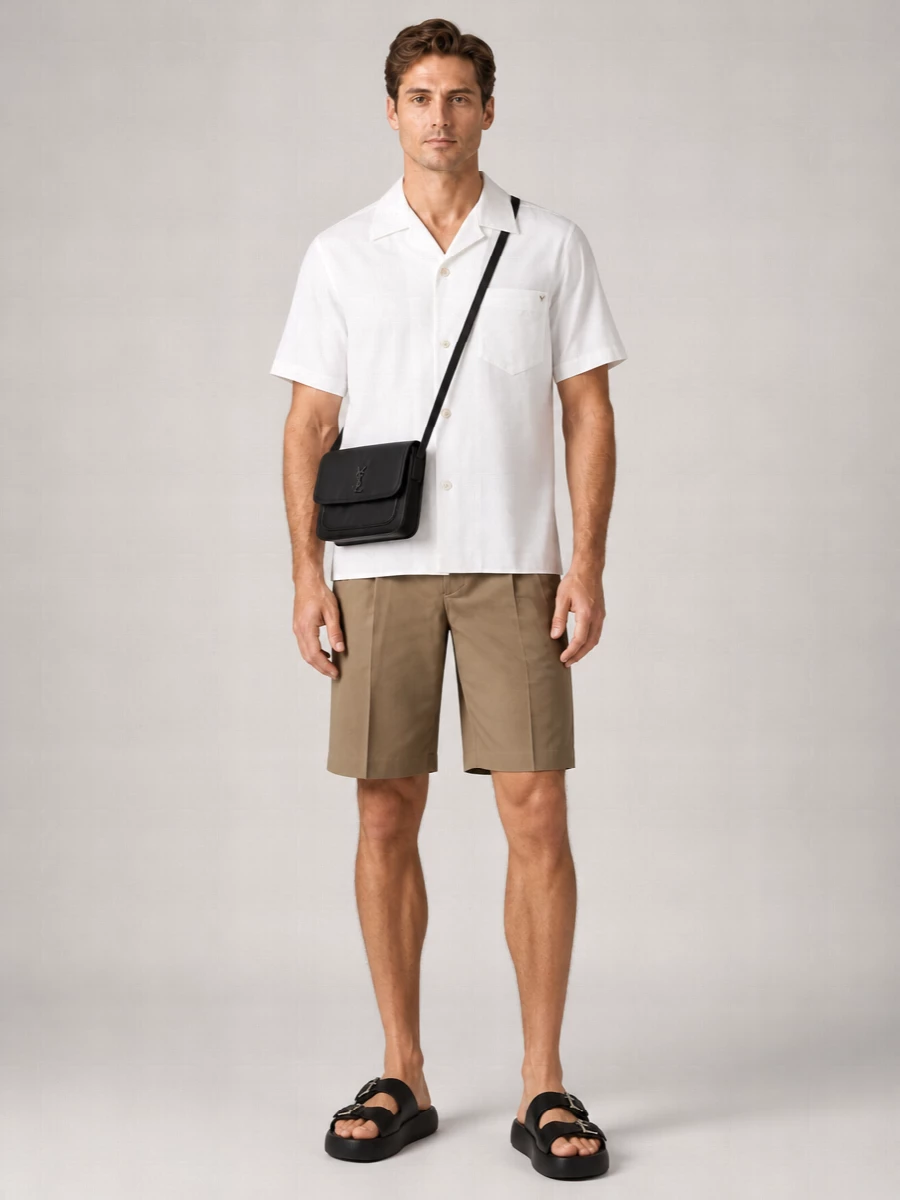 Saint Laurent Leather Small Messenger Bag