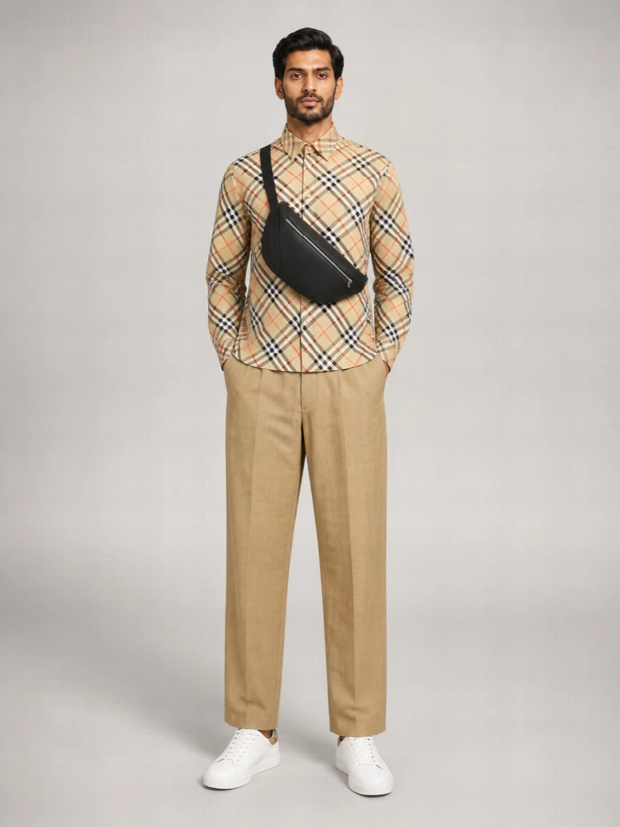 Burberry Checked Cotton Shirt