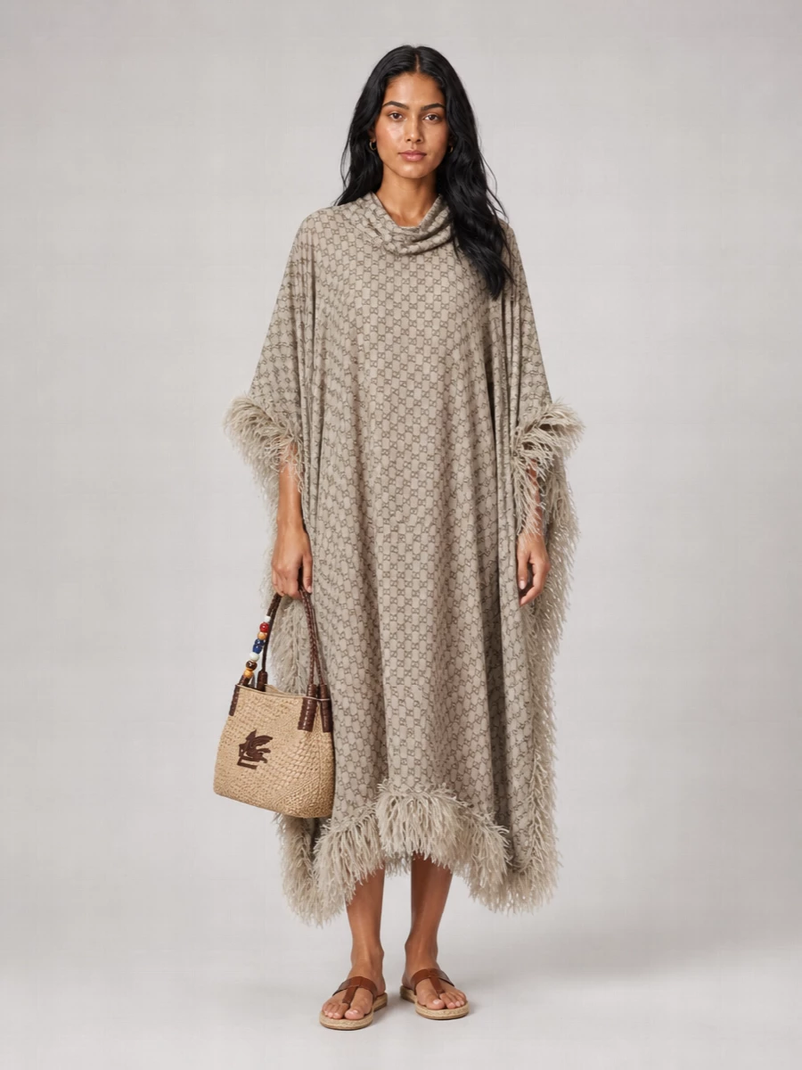 Etro Small Raffia Shoulder Bag